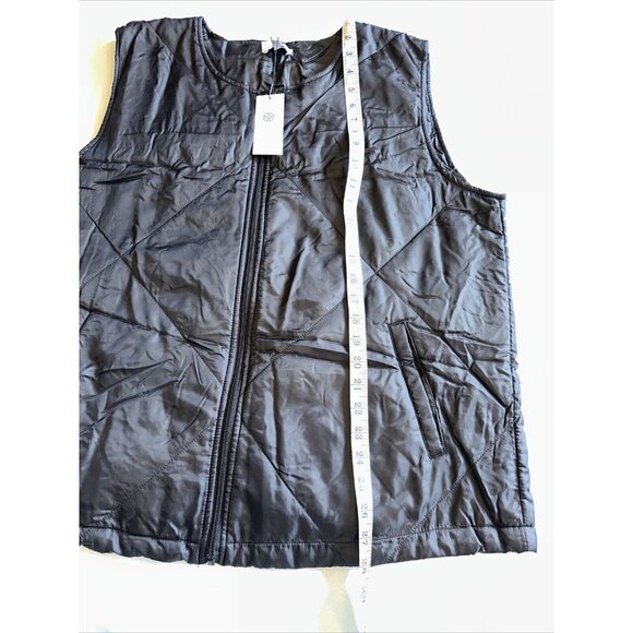 Socialite Quilted Vest FabFitFun Black Lightweight NEW W Tag L/XL - Picture 5 of 5